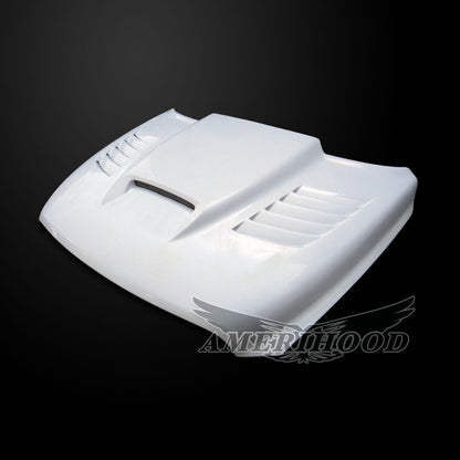 AmeriHood - Dodge Ram 1500 Classic 2019-2024 Type-SSK Style Functional Heat Extractor Ram Air Hood