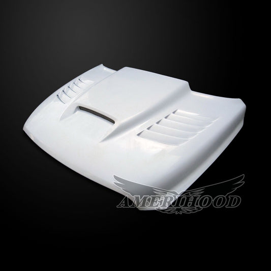 AmeriHood - Dodge Ram 1500 Classic 2019-2024 Type-SSK Style Functional Heat Extractor Ram Air Hood