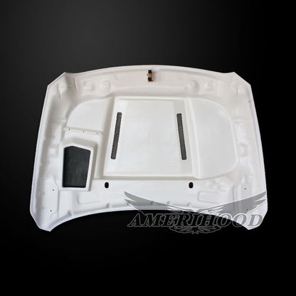AmeriHood - Dodge Ram 1500 Classic 2019-2024 Type-TS Style Functional Heat Extractor Ram Air Hood