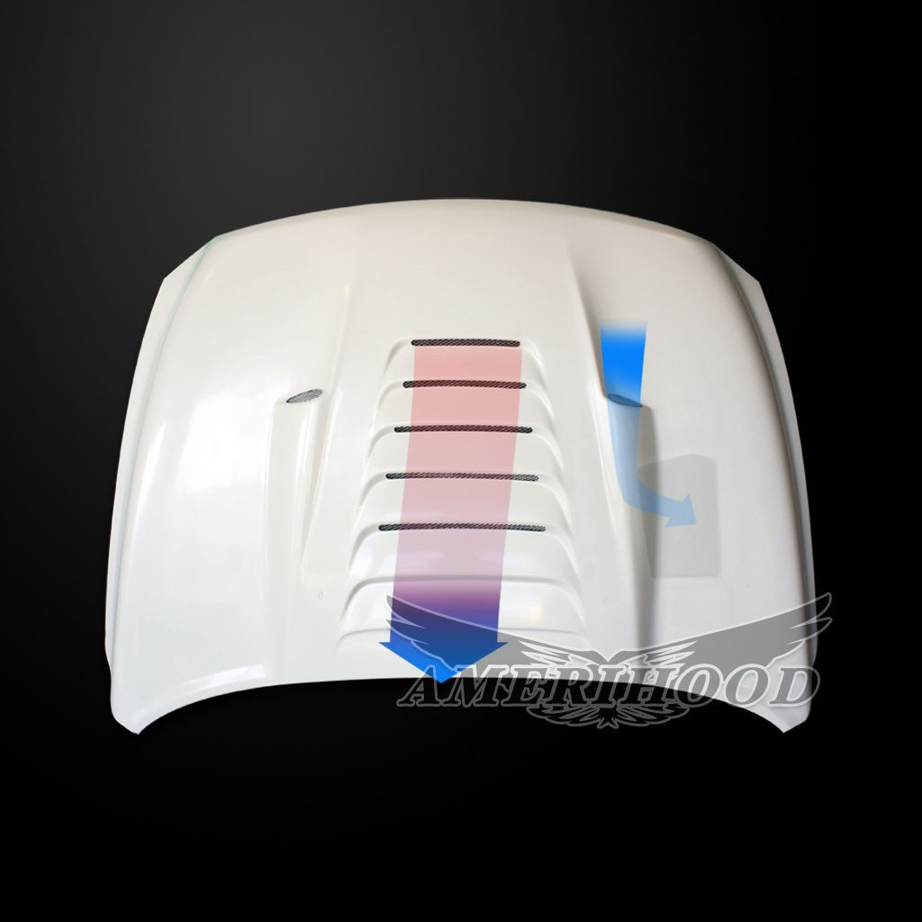 AmeriHood - Dodge RAM 1500 Model 2009-2018 TS Style Functional Heat Extraction Hood