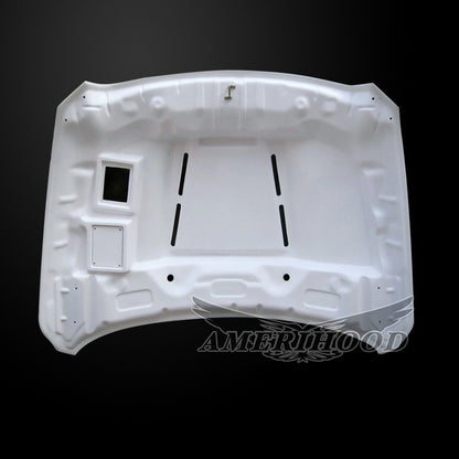 AmeriHood - Dodge Ram 3500 2010-2018 Type-S Style Functional Heat Extractor Ram Air Hood