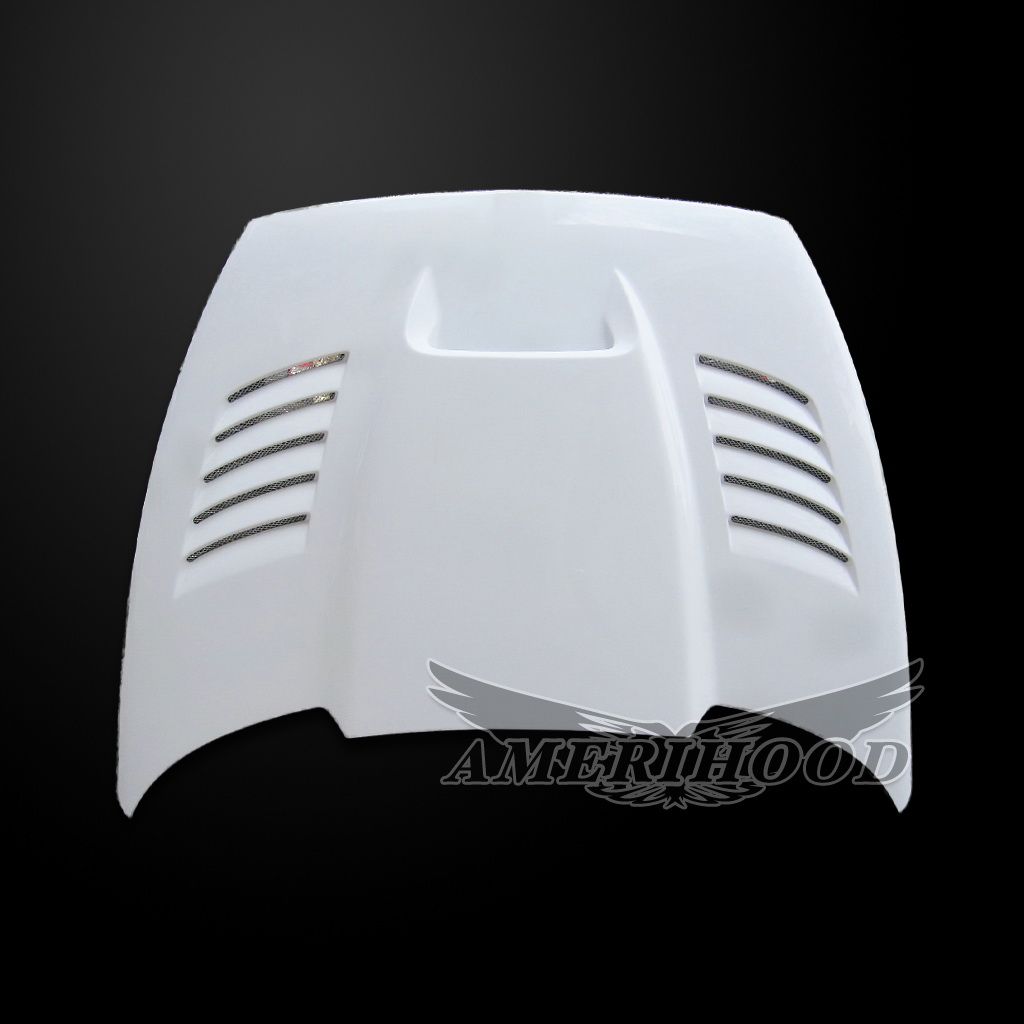 AmeriHood - Dodge Ram 2500 1994-2002 SSK Style Functional Heat Extraction Ram Air Hood (ram air for v6, v8 and diesel only)