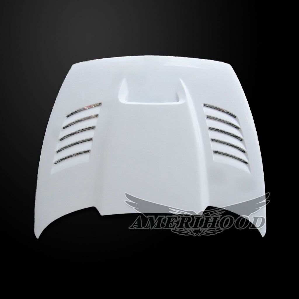 AmeriHood - Dodge Ram 3500 1994-2002 SSK Style Functional Heat Extraction Ram Air Hood (ram air for v6, v8 and diesel only)