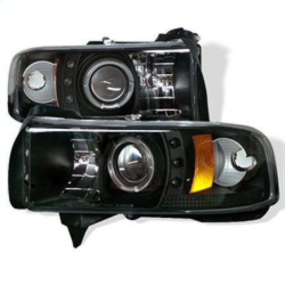 Spyder Dodge Ram 1500 94-01 94-02 Projector Headlights LED Halo LED Blk PRO-YD-DR94-HL-AM-BK 5010087