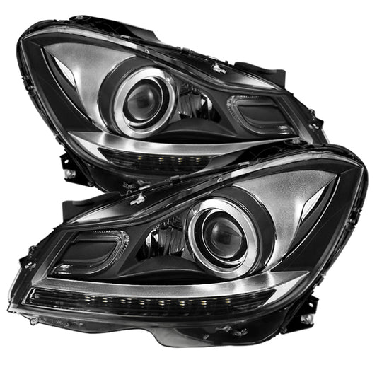 SPYDER Xtune Mercedes Benz C-Class 12-14 OE Projector Headlights (Fit Non-Hid) Chrome PRO-JH-MBW20412-NA-C 9933455