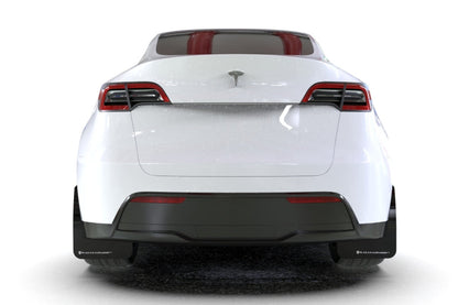 Rally Armor 20-26 Tesla Model Y, Juniper Y Black Mud Flap - Metallic Black Logo