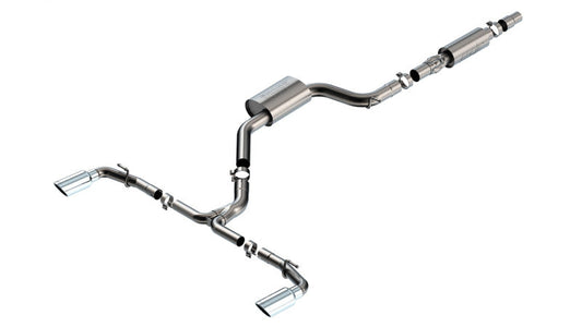 Borla 22-23 Volkswagen Golf GTI 2.0L AT/MT 3inch S-Type Cat-Back Exhaust - 4in Split Single Tips 140883