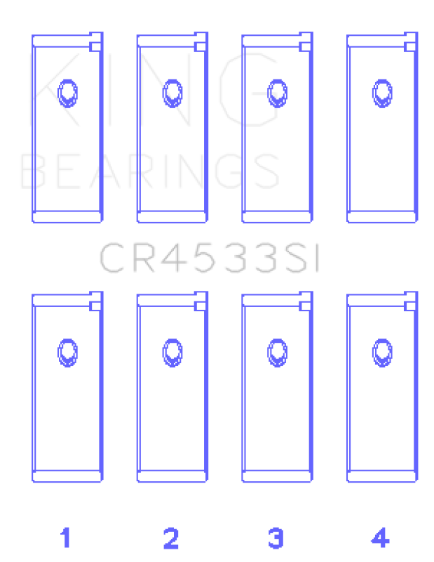 King Engine Bearings Nissan QR25DE DOHC 16 Valves Rod Bearing Set - Size STD