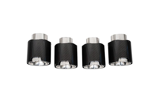 CORSA Performance Corsa 20-23 Chevrolet Corvette C8 RWD 4.5in Carbon Fiber Polished Tip Kit (For Corsa Exhaust Only) 21109CF