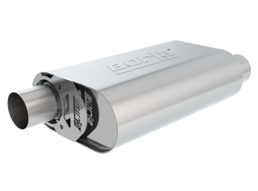 Borla CrateMuffler Stock SBF 289/302/FE BB ATAK 2.25in Offset 14inx4.35inx9in Oval Muffler 400829