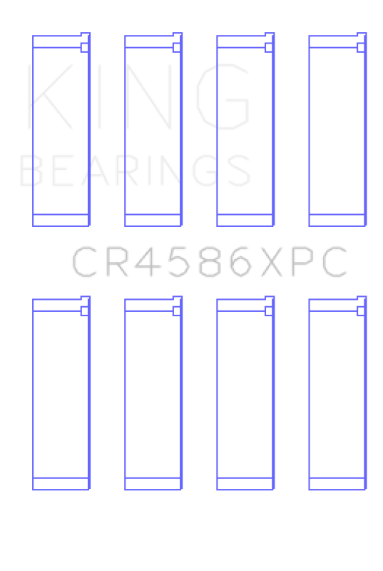 King Engine Bearings Mitsubishi 4B11T Performance Coated Rod Bearing Set - Size STDX