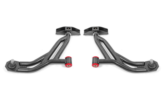 BMR 10-14 Ford Mustang Adj. Lower A-Arms Delrin/Rod End w/ 19mm STD. Ball Joint - Black Hammertone