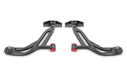 BMR 10-14 Ford Mustang / Shelby GT500 Non-Adj. Lower A-Arms (Poly/Delrin) - Black Hammertone