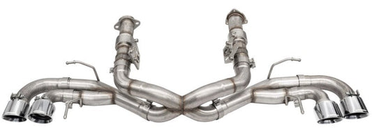 Corsa 20-25 Corvette C8 3in Xtreme Cat-Back Exhaust 4.5in Pol Quad Tips - Integrates stock AFM Valve