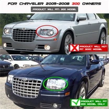 Spyder Chrysler 300 05-08 Projector Headlights LED Halo LED Blk (Not Included) PRO-YD-C305-HL-BK 5009180