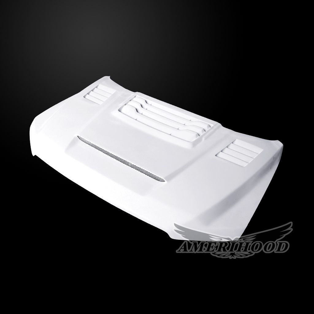 AmeriHood - Ford F-150 2015-2020 RIP Style Functional Heat Extractor Ram Air Hood