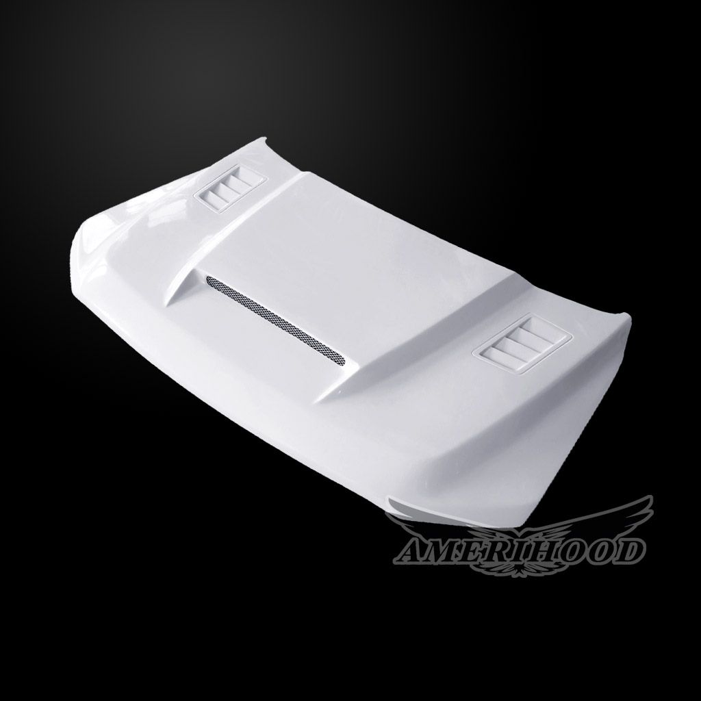 AmeriHood - Ford F-150 2021-2023 W/O Black Appearance And Tremor Packages SSK Style Functional Heat Extractor Ram Air Hood