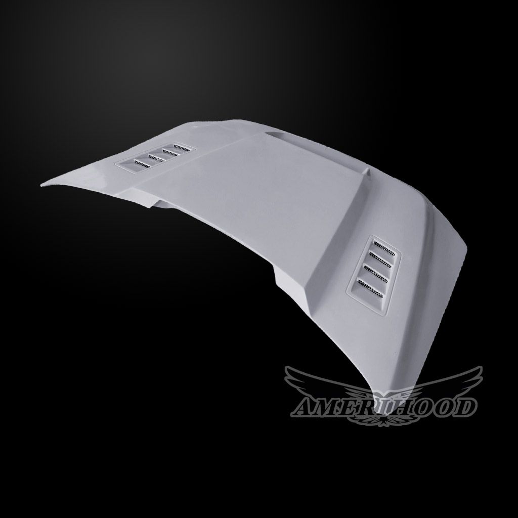 AmeriHood - Ford F-150 2021-2023 W/O Black Appearance And Tremor Packages SSK Style Functional Heat Extractor Ram Air Hood