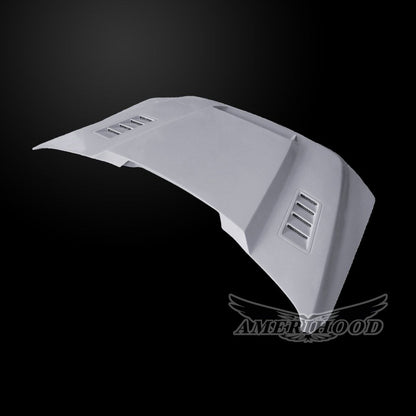 AmeriHood - Ford F-150 2021-2023 W/O Black Appearance And Tremor Packages SSK Style Functional Heat Extractor Ram Air Hood