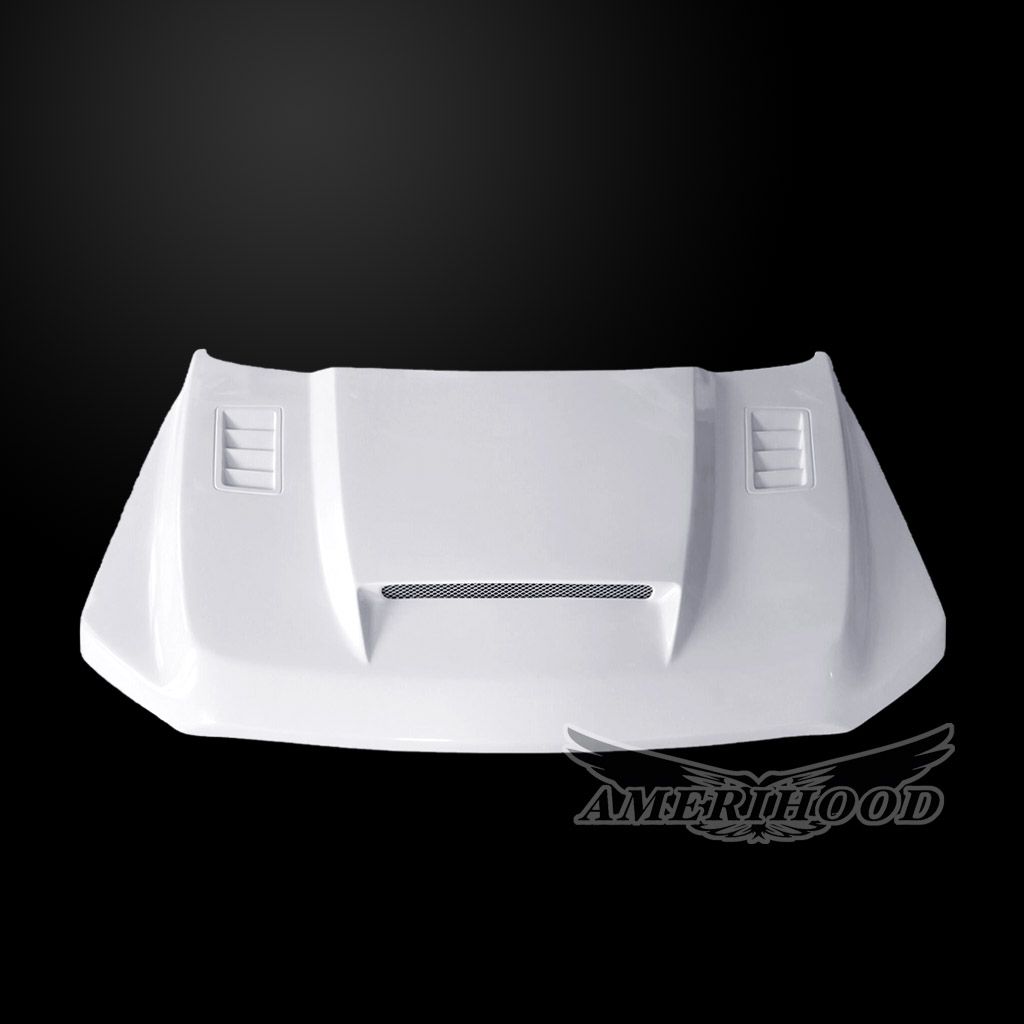 AmeriHood - Ford F-150 2021-2023 W/O Black Appearance And Tremor Packages SSK Style Functional Heat Extractor Ram Air Hood