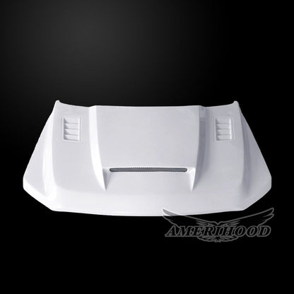 AmeriHood - Ford F-150 2021-2023 W/O Black Appearance And Tremor Packages SSK Style Functional Heat Extractor Ram Air Hood