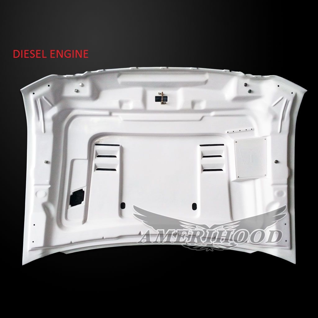 AmeriHood - Ford F-350 2008-2010 Type-E Style Functional Heat Extraction Ram Air Hood