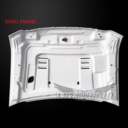 AmeriHood - Ford F-350 2008-2010 Type-E Style Functional Heat Extraction Ram Air Hood