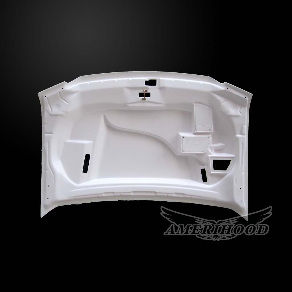 AmeriHood - Ford F-450 1999-2003 Super Duty 7.3L Diesel SSK Style Functional Heat Extractor Ram Air Hood
