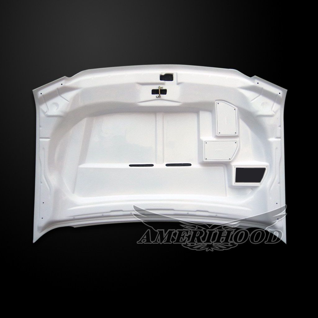 AmeriHood - Ford F-350 1999-2003 Super Duty 7.3L Diesel Type-E Style Functional Heat Extractor Ram Air Hood