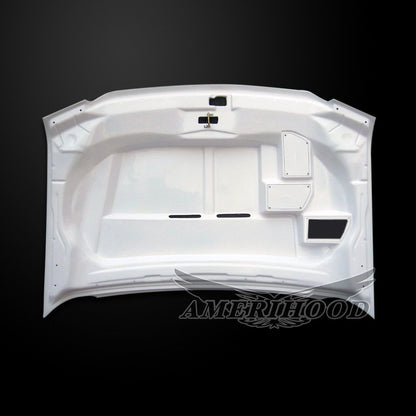 AmeriHood - Ford F-350 1999-2003 Super Duty 7.3L Diesel Type-E Style Functional Heat Extractor Ram Air Hood