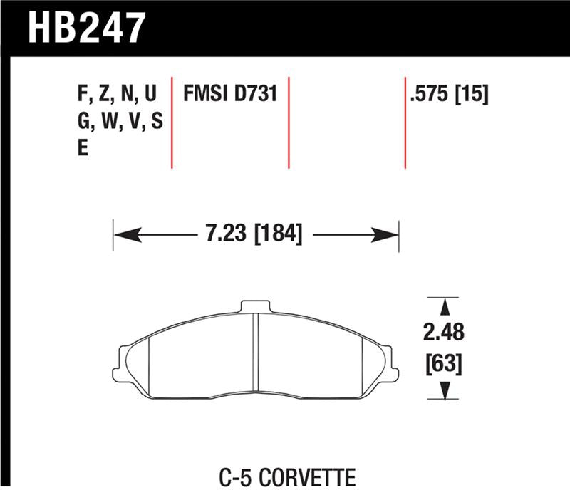 Hawk 04-09 Cadillac XLR / 01-04 Corvette Z06/ 05-06 Pontiac GTO DTC-30 Race Front Brake Pads