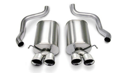 Corsa Performance Polished Sport Axle-Back Exhaust 05-08 Chevrolet Corvette C6 6.0L V8