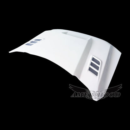 AmeriHood - Ford F-600 2023-2025 Type-SSK Style Functional Heat Extraction Ram Air Hood (Vehicle Registration Card Required)