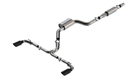 Borla 22-23 Volkswagen Golf GTI 2.0L AT/MT 3inch S-Type Cat-Back Exhaust - 4in Black Chrome Tips 140883BC