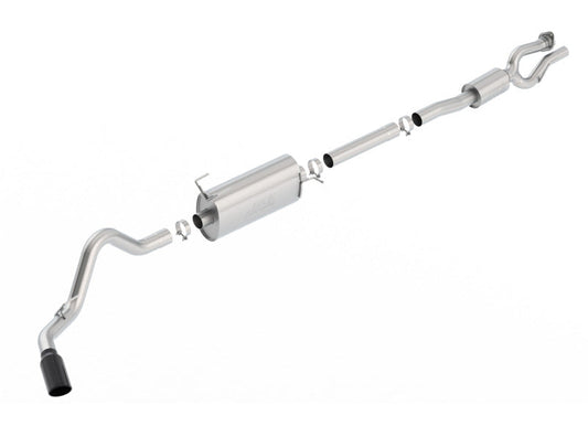 Borla S-Type Cat-Back 17-19 Ford F-250/350 Super Duty Side Exit Exhaust - Black Chrome Tip 140798BC