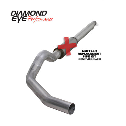 Diamond Eye KIT 5in Catback MFLR RPLCMENT PIPE Single AL: 94-97 FORD 7.3L F250/F350 PWRSTROKE