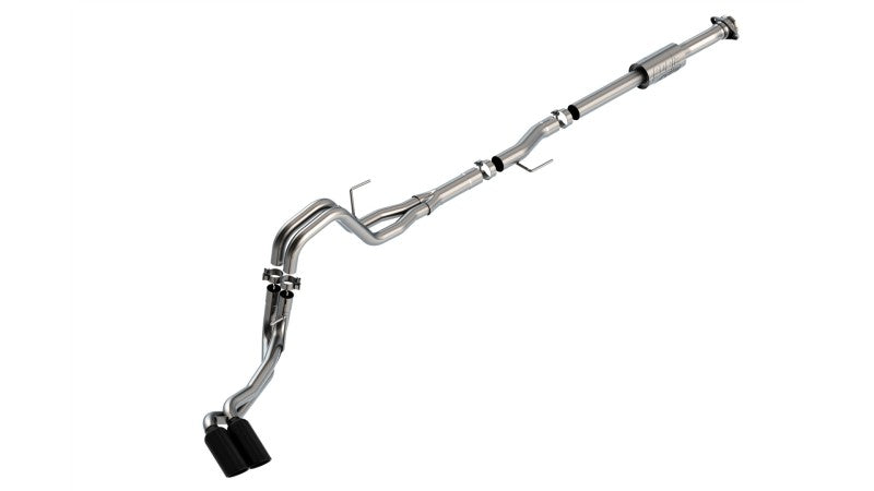 Borla F-150 2021 2.7L/3.5L 4dr CC SB EC STB Lari/King R/Plinum/LTD 3/2.25 DSE CB AK BLK CHR Tips 140872BC