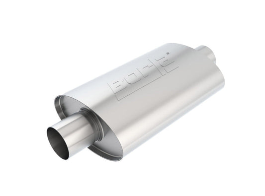 Borla XR-1 Racing Sportsman 2 1/2 inch Outlet / 2 1/2 inch Inlet 12in Case Oval Muffler 40941