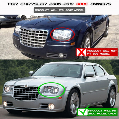 Spyder Chrysler 300C 05-10 Projector Headlights LED Halo LED Blk (Not Included) PRO-YD-C300C-HL-BK 5009135