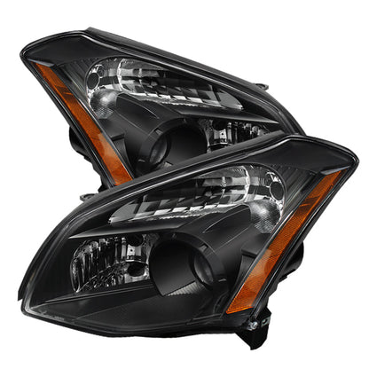 SPYDER Xtune Nissan Maxima (Halogen Only) 07-08 Crystal Headlights Black HD-JH-NM07-AM-BK 9025549