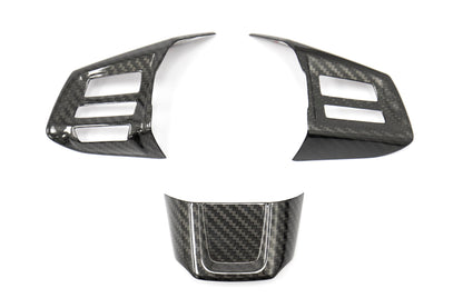 OLM Carbon Fiber Steering Wheel Covers - 2015 Subaru WRX / 2015 STI (MT)