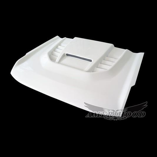 AmeriHood - Ford Bronco 2021-2025 Non-Sport Model Type STM Style Functional Heat Extractor Ram Air Hood (Vehicle Registration Card Required)