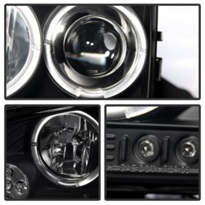 Spyder Dodge Charger 06-10 Projector Headlights Halogen- LED Halo LED Blk Smke PRO-YD-DCH05-LED-BSM 5078353