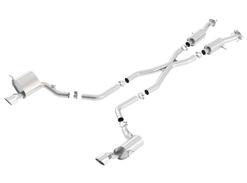 Borla 2015 Jeep Grand Cherokee SRT8 S-Type Dual Round Rolled Exit Catback Exhaust 140632