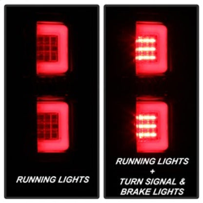 Spyder 09-14 Ford F150 V2 Light Bar LED Tail Lights - Red Clear (ALT-YD-FF15009V2-LBLED-RC) 5084224