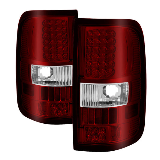 SPYDER Xtune Ford F150 Styleside 04-08 LED Tail Lights Red Clear ALT-ON-FF15004-LED-RC 5034069