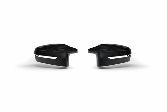 Akrapovic 2021+ BMW (G87) M2, (G80) M3 &amp; (G82) M4 Mirror Cap Set- Gloss Carbon WM-BM/CA/4/G