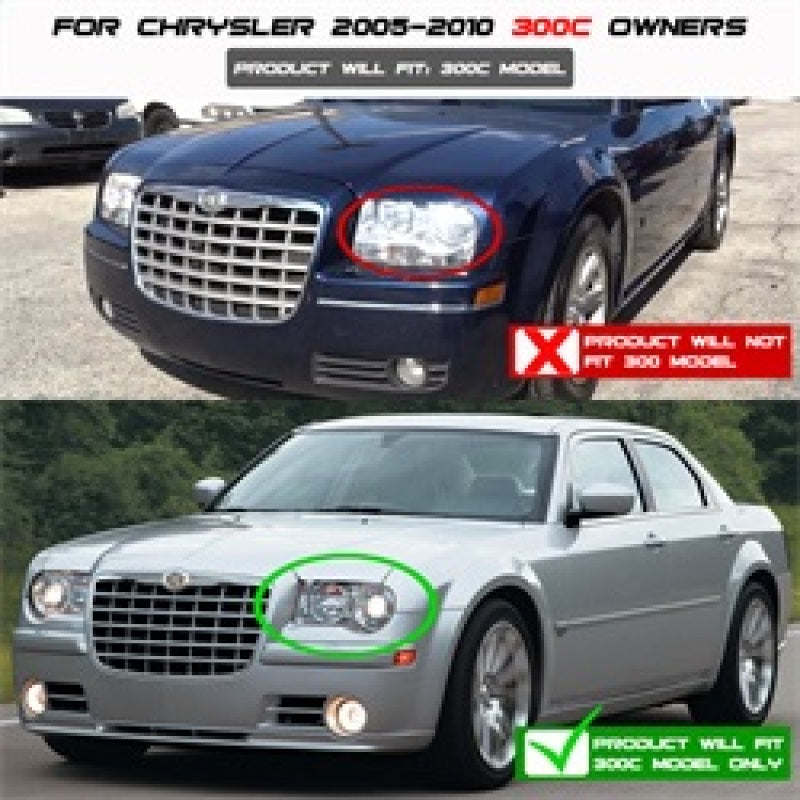 Spyder Chrysler 300C 05-10 Projector Headlights LED Halo LED Blk (Not Included) PRO-YD-C300C-HL-BK 5009135
