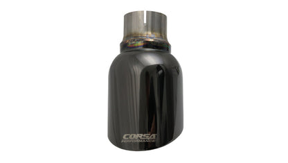 Corsa Performance Single Universal 2.5in Inlet / 4.5in Outlet Black PVD Pro-Series