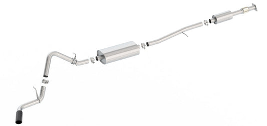 Borla S-Type Cat-Back 19-20 Chevrolet Silverado Side Exit Exhaust - Black Chrome Tip 140800BC